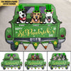 Happy St. Patrick's Day Custom Dogs In Truck Shaped Luxurious Doormat NLA04MAR22VN1 Shaped Luxurious Doormat Humancustom - Unique Personalized Gifts 40x40cm Shaped Luxurious Doormat