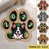 Customized Decoration Gift For Dog Lovers Paw Shaped Doormat NLA04MAR22SH2 Shaped Luxurious Doormat Humancustom - Unique Personalized Gifts