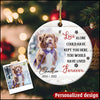 Personalized If Love Alone Could Have Kept You Here Custom Photo Dog Memorial Ornament NTN09SEP22XT2 Circle Ceramic Ornament Humancustom - Unique Personalized Gifts Pack 1