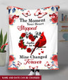 Memorial Cardinal The Moment Your Heart Stopped, Mine Changed Forever Personalized Blanket DDL18MAR22TT1 TT Fleece and Sherpa Blanket Humancustom - Unique Personalized Gifts MEDIUM SOFT FLEECE STADIUM BLANKET - 50 X 60