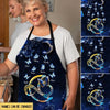 This Grandma Love Her Grandkids To The Moon and Back Pesonalized Apron KNV30MAR22VN1 Apron Humancustom - Unique Personalized Gifts Measures 27" x 30"