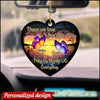 Those We Love Don't Go Away They Fly Beside Us Every Day Sunset Background Memorial Custom Gift Heart Wooden Shape Ornament DHL28APR22XT1 Wood Custom Shape Ornament Humancustom - Unique Personalized Gifts Pack 1
