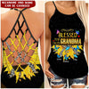 Personalized Blessed to be called Grandma Mom Leopard Butterfly Cross Tank Top NVL08JUN22DD1 Woman Cross Tank Top Humancustom - Unique Personalized Gifts S