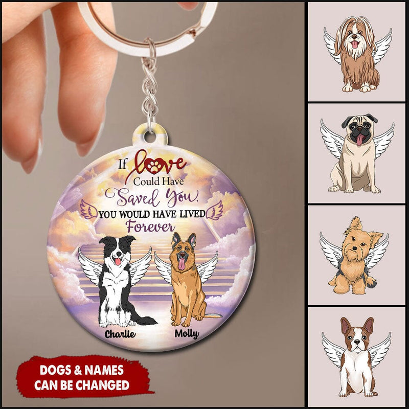 Discover If Love Could Have Kept You Here You Would Have Lived Forever Personalized Circle Wooden Keychain