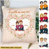 Couple Together Since Custom Year Floral Heart Pink Pillow Ntk21jan22dd2 Pillow Humancustom - Unique Personalized Gifts 12x12in