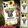 Personalized Grandma Mom Elephants Sunflower Phone case NVL20MAY22TT1 Silicone Phone Case Humancustom - Unique Personalized Gifts Iphone iPhone 13