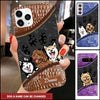 Personalized Dog Mom Puppy Pet Dogs Lover Zipper Texture Leather Phone case BSH03OCT22NY1 Silicone Phone Case Humancustom - Unique Personalized Gifts Iphone iPhone 14