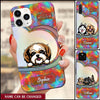 Personalized Dog Mom Puppy Pet Dogs Lover Glass Phone case NVL14JUN22TT1 Glass Phone Case Humancustom - Unique Personalized Gifts Iphone iPhone 13
