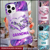Customized Grandma Mom Heart Infinite Love Family Gift For Nana Mothers Day Gift Glass Phone case HLD26SEP22TT1 Glass Phone Case Humancustom - Unique Personalized Gifts Iphone iPhone 14