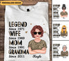 Legend Wife Mom Grandma Personalized Custom T-shirt DDL16APR22CA2 White T-shirt and Hoodie Humancustom - Unique Personalized Gifts Classic Tee White S