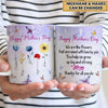 Grandma Mom Mother's Day We Are Like Flowers Raised With Love By You Family Custom Names White Mug HLD11MAY22VA1 White Mug Humancustom - Unique Personalized Gifts Size: 11OZ