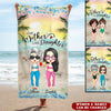 Like Mother And Daughter Personalized Beach Towel NLA21MAY22VA3 Beach Towel Humancustom - Unique Personalized Gifts 70x145cm