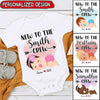New To The Family Name Crew Fingerprint Background Custom Baby Onesie DHL07MAR22TP1 Baby Onesie Humancustom - Unique Personalized Gifts Size 6 Month