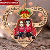 Personalized Christmas From Our First Kiss Till Our Last Breath Couple Red Truck Ornament NTN20OCT22NY2 Wood Custom Shape Ornament Humancustom - Unique Personalized Gifts Pack 1