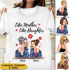 Like Mother Like Daughter Kiss Pattern Custom Gift For Mother Mom Daughter T-shirt DHL18FEB22CT1 White T-shirt Humancustom - Unique Personalized Gifts 2XL White
