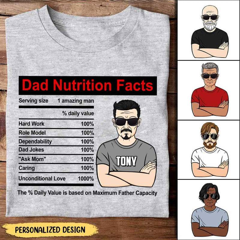 Dad Nutritional Facts Funny Gifts For Dad