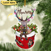 Xmas Deer In Pocket Custom Name, Unique Christmas Gift For Deer Lovers Personalized Ornament LPL18OCT22CT1 Acrylic Ornament Humancustom - Unique Personalized Gifts Pack 1