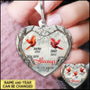I Am Always With You Cardinal Bird Memorial Gift Custom Wooden Keychain DHL08APR22CT1 Custom Wooden Keychain Humancustom - Unique Personalized Gifts 4.5x4.5 cm
