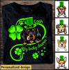 Dog Mom My Fur Baby Is My Lucky Charm Custom Breed St Patrick's Day Gift Tshirt HLD27JAN22XT1 Black T-shirt Humancustom - Unique Personalized Gifts S Navy