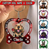 The Road to My Heart is Paved with Paw Prints Custom Dog Heart Acrylic Keychain NLA05JAN22TP2, Personalized Gift for Dog Lovers Acrylic Keychain Humancustom - Unique Personalized Gifts 4.5x4.5 cm