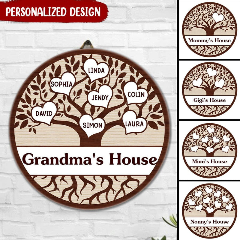 Discover Personalized Family Tree Custom Names Mother's Day Father's Day Familia Gift Wooden Sign