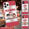 Polka Dot Pattern Grandma And Grandkids Personalized Phone case NVL06OCT22TP3 Glass Phone Case Humancustom - Unique Personalized Gifts Iphone iPhone 14