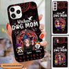 Halloween Wicked Dog Mom With Puppy Pet Dogs Personalized Glass Phone Case LPL23AUG22VA1 Glass Phone Case Humancustom - Unique Personalized Gifts Iphone iPhone 13