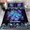 Personalized Dragonfly and Butterflies With Flowers Grandma with Grandkids Personalized Bedding Set NTH02AUG22CT1 Bedding Set Humancustom - Unique Personalized Gifts US TWIN