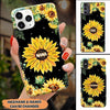 Personalized Sunflower Grandma Mom With Grandkids Mother's Day Gift Phone Case DDL18MAR22VA1 Silicone Phone Case Humancustom - Unique Personalized Gifts Iphone iPhone SE 2020