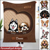 Personalized Dog Mom Puppy Pet Dogs Lover Texture Leather Freece Blanket NVL09FEB22TT2 XT Fleece Blanket Humancustom - Unique Personalized Gifts Medium (50x60in)