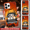 Cat Mom Halloween Truck Car Pumpkins Custom Gift For Cat Mom Silicone Phone Case NTH02AUG22TP1 Silicone Phone Case Humancustom - Unique Personalized Gifts Iphone iPhone 13