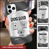 Personalized Metal Dog Head Outline Dog Dad Glass Phone case NVL14JUN22NY1 Glass Phone Case Humancustom - Unique Personalized Gifts Iphone iPhone 13