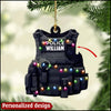 Personalized Christmas Police Bulletproof Vest Gift For Police Ornament NVL12SEP22XT2 Wood Custom Shape Ornament Humancustom - Unique Personalized Gifts Pack 1