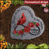 Customized Name & Date Cardinal Family Loss Always On My Mind Forever In My Heart Hard Slate Stone HLD27JUL22XT1 Hard Slate Stone Humancustom - Unique Personalized Gifts 6x6 inch