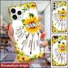 Sunflower Grandma, Nana With Grandkids Name Custom Phone Case NLA07JUN22XT2 Silicone Phone Case Humancustom - Unique Personalized Gifts Iphone iPhone 13