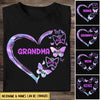 Grandma, Mimi, Nana Butterfly Love Grandkids Personalized T-Shirt And Hoodie KNV08JUN22TT1 Black T-shirt and Hoodie Humancustom - Unique Personalized Gifts Classic Tee Black S