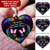 The Moment Your Heart Stopped Mine Changed Forever Butterfly Feather Pattern Memorial Wooden Keychain DHL04APR22NY1 Custom Wooden Keychain Humancustom - Unique Personalized Gifts 4.5x4.5 cm