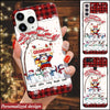 Personalized Grandma Snowman Christmas With Grandkids Phone Case BSH21SEP22XT1 Silicone Phone Case Humancustom - Unique Personalized Gifts Iphone iPhone 14