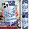 Personalized Nana Mom Heart Infinite Love Mother's Day Familia Gift Glass Phone case HLD23MAY22TT2 Glass Phone Case Humancustom - Unique Personalized Gifts Iphone iPhone 13