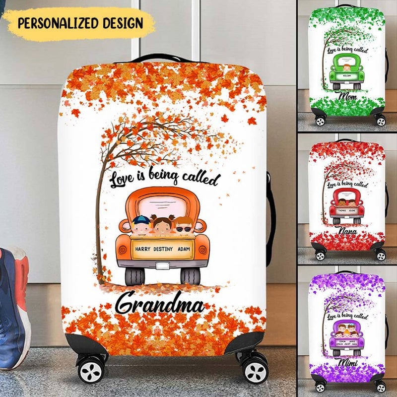 Discover Personalized Love Is Being Called Mom, Grandma With Cute Kids Luggage Cover