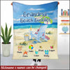 Personalized Love Beach Summer Grandma Life Blanket ntk01jul21va2 XT Fleece Blanket Humancustom - Unique Personalized Gifts Medium (50x60in)