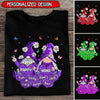Colorful Grandpa- Grandma Gnome Loves Sweet Heart Kids, Personalized T-shirt And Hoodie LPL27MAY22TP1 Black T-shirt and Hoodie Humancustom - Unique Personalized Gifts Classic Tee Black S