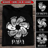 Personalized Grandpa Dad Footprints Metal Grandkids Shirt NVL18APR22TP3 Black T-shirt and Hoodie Humancustom - Unique Personalized Gifts Classic Tee Black S