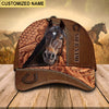Horse Love Leather Pattern Printing Personalized Cap DDL20APR22CT3 Cap Humancustom - Unique Personalized Gifts UNIVERSAL FIT