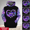 Customized Grandma Mom Heart Butterflies Christmas Gift Xmas Family Present Multi Color Hoodie 3D HLD10OCT22TT1 3D T-shirt Humancustom - Unique Personalized Gifts Hoodie S
