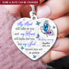 Mind Still Talks To You And My Heart Still Looks For You Butterfly Memory Personalized Acrylic Keychain KNV22MAR22TT2 Acrylic Keychain Humancustom - Unique Personalized Gifts 4.5x4.5 cm
