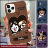 Dog Mom Puppy Pet Dogs Lover Texture Leather Heart Personalized Phone case NVL05SEP22TT1 Silicone Phone Case Humancustom - Unique Personalized Gifts Iphone iPhone 13