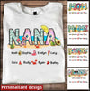 Personalized Nana Grandma Summer Beach Color Kid Names Custom Shirt NLA10JUN22XT2 White T-shirt and Hoodie Humancustom - Unique Personalized Gifts Classic Tee White S