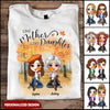 Doll Mom And Daughter Sitting Fall Season Personalized T-shirt And Hoodie LPL25AUG22VA1 White T-shirt and Hoodie Humancustom - Unique Personalized Gifts Classic Tee White S