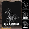 Grandpa, Papa, Daddy Hands Print Personalized T-Shirt and Hoodie KNV15JUN22VA2 Black T-shirt and Hoodie Humancustom - Unique Personalized Gifts Classic Tee Black S
